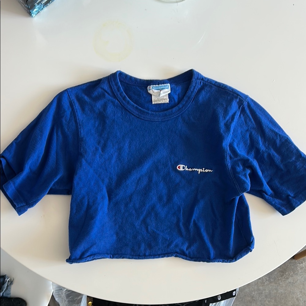 Champion cropped Blue T-Shirt